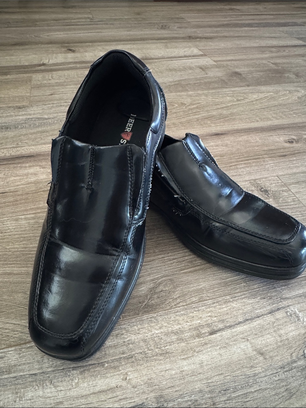 Deer Stags Boys Black Slip-On Dress Loafers Size 6M
